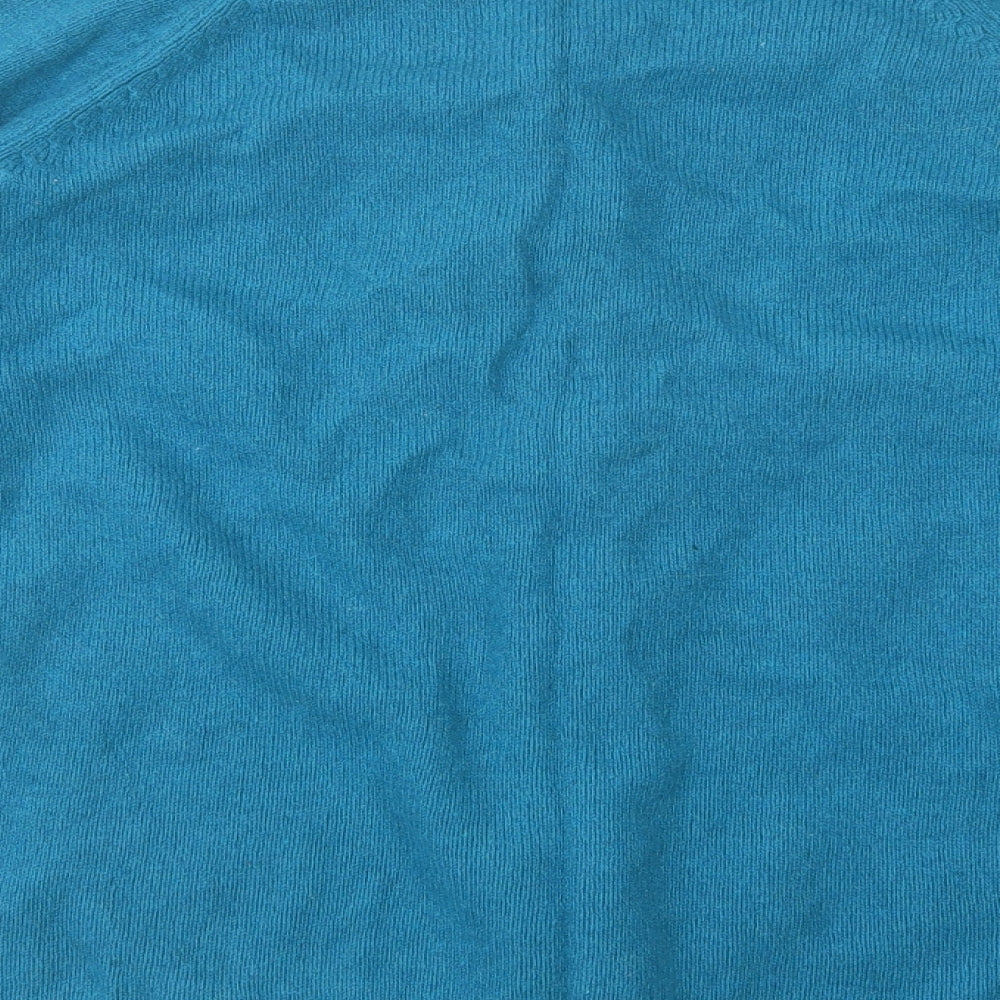 Womens UK Size M Isle Blue Cardigan Jumper