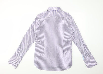 Mens UK Collar Size 15.5 Marks and Spencer Smart Purple  Dress Shirt
