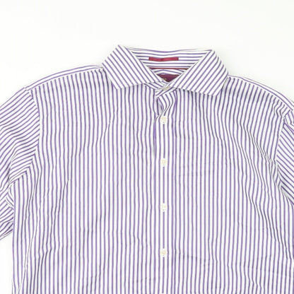 Mens UK Collar Size 15.5 Marks and Spencer Smart Purple  Dress Shirt