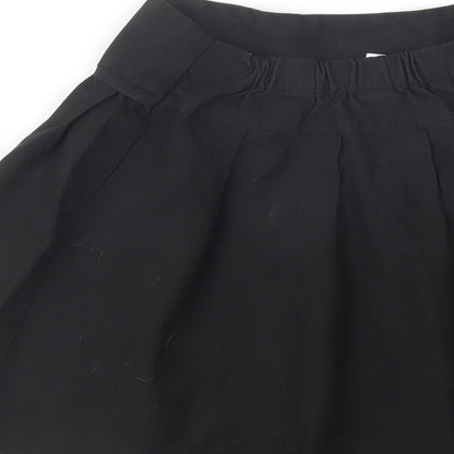 TU Girls Black  Polyester Pleated Skirt Size 7 Years  Regular  - School Wear