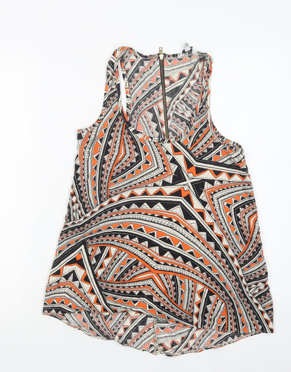 Womens UK Size 8 New Look Multicoloured Basic Tank