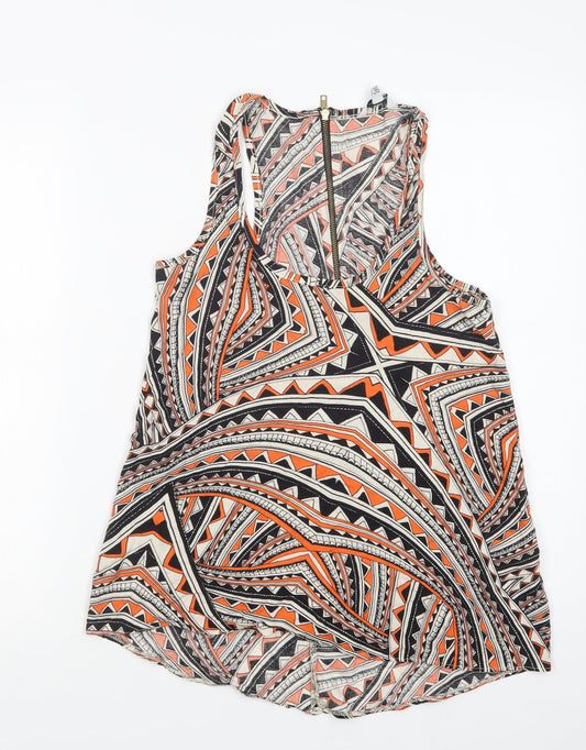 Womens UK Size 8 New Look Multicoloured Basic Tank