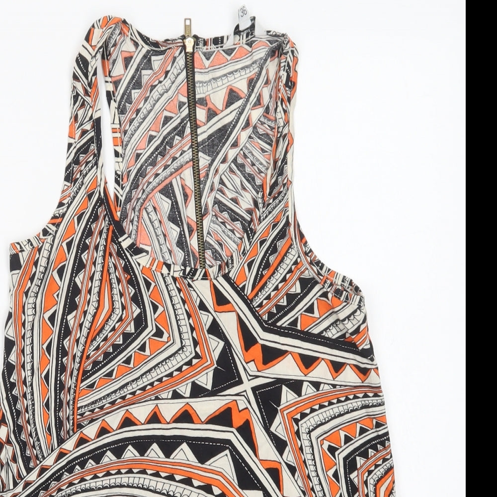 Womens UK Size 8 New Look Multicoloured Basic Tank
