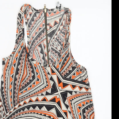 Womens UK Size 8 New Look Multicoloured Basic Tank