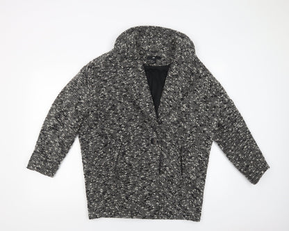 Womens UK Size 10 H&M Grey Overcoat