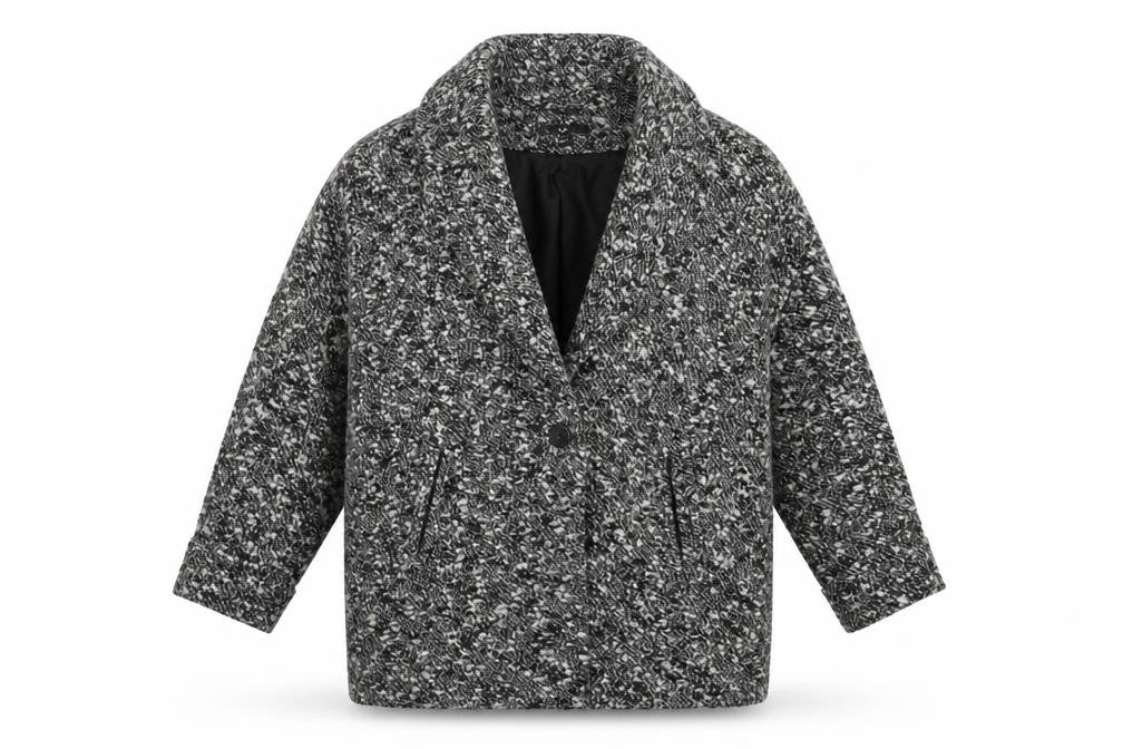 Womens UK Size 10 H&M Grey Overcoat