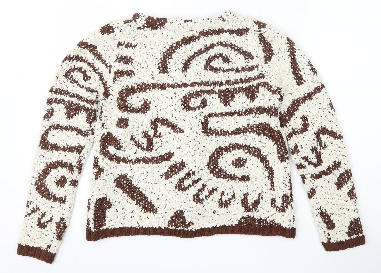 J.Stars  Womens Beige Round Neck  Polyester Cardigan Jumper Size S