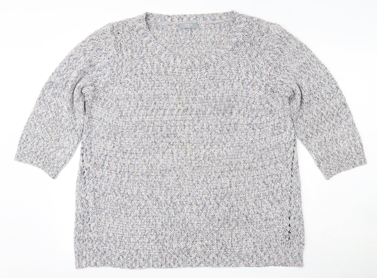 Womens UK Size 18 M&Co Multicoloured Pullover Jumper