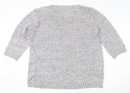 Womens UK Size 18 M&Co Multicoloured Pullover Jumper