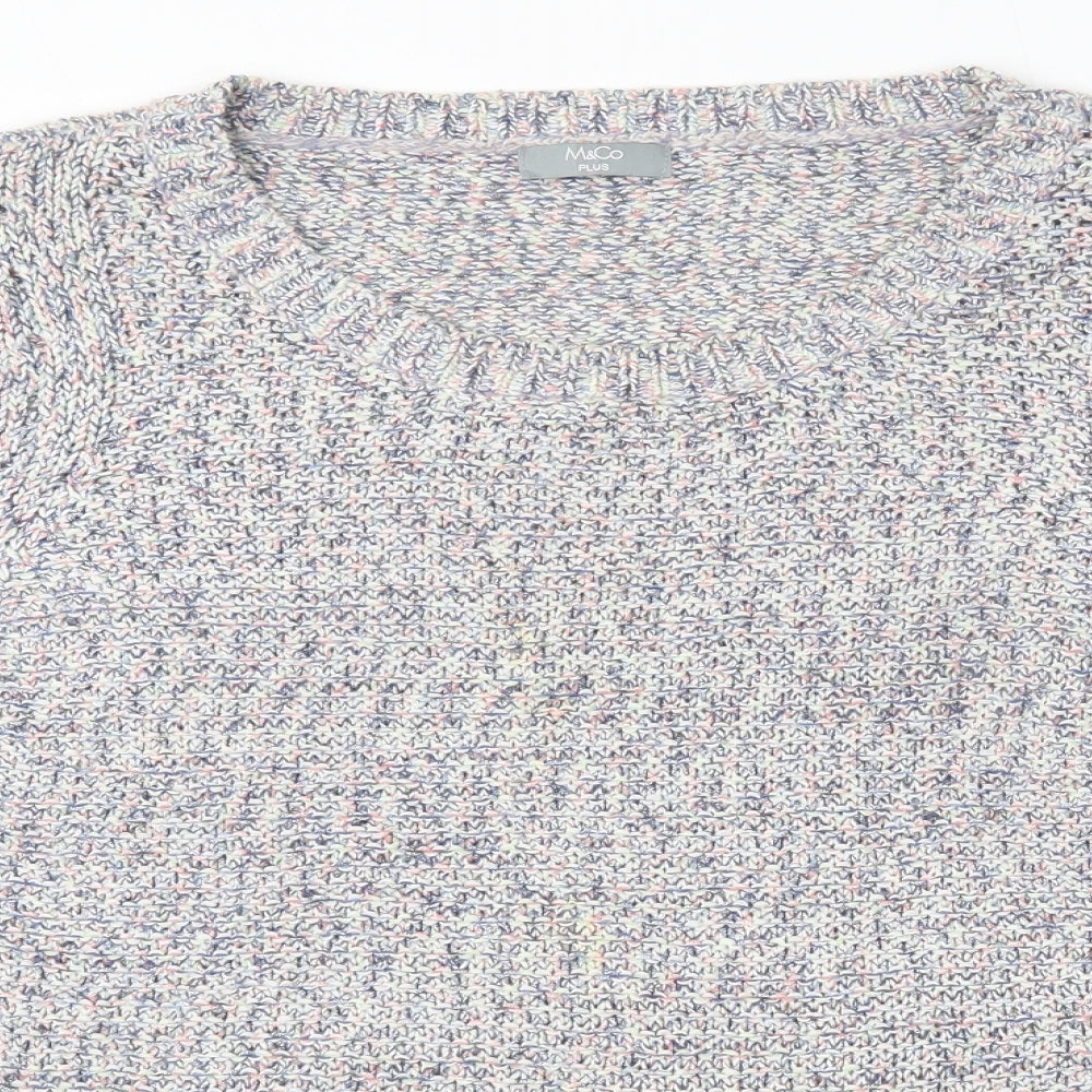 Womens UK Size 18 M&Co Multicoloured Pullover Jumper