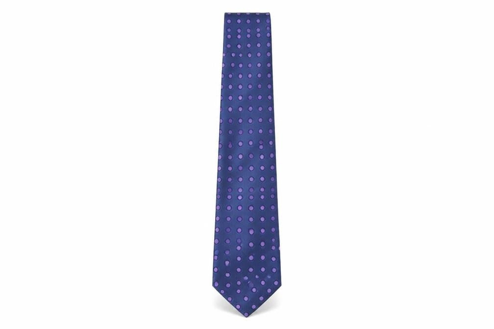 Mens Marks and Spencer Blue Polka Dot  Pointed Tie