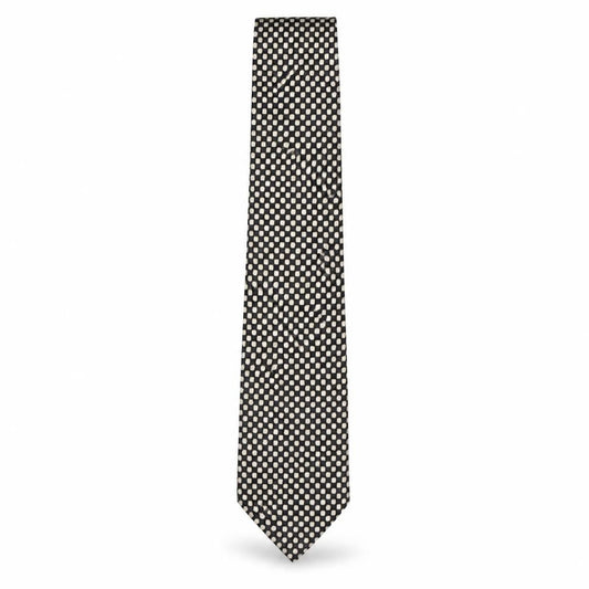 Front view of Woods & Gray men’s multicoloured plaids & checks silk pointed tie one size
