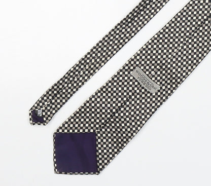 Woods & Gray Mens Multicoloured Plaids & Checks Silk Pointed Tie One Size