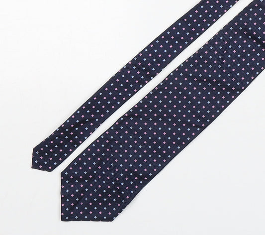 Marks and Spencer Mens Multicoloured Polka Dot Silk Pointed Tie One Size