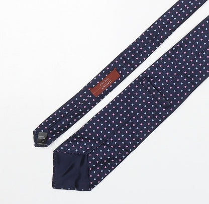 Marks and Spencer Mens Multicoloured Polka Dot Silk Pointed Tie One Size