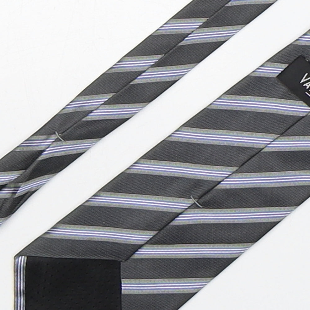 Van Hausen Mens Multicoloured Striped Silk Pointed Tie One Size