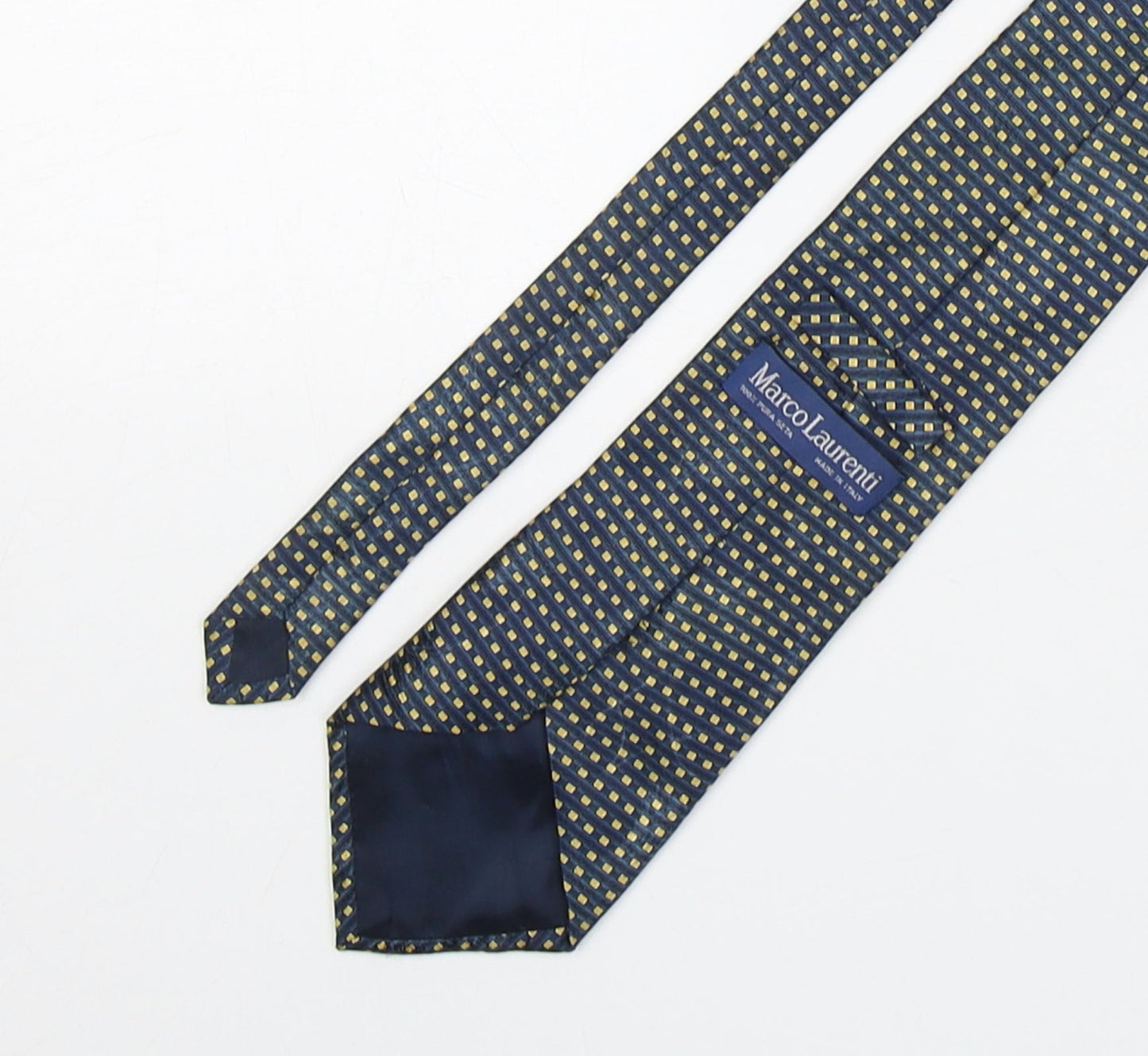 Marco Laurenti Mens Multicoloured Plaids & Checks Silk Pointed Tie One Size