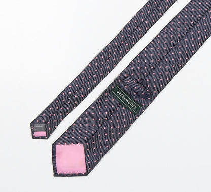 Mens Greenwoods Multicoloured Polka Dot  Pointed Tie