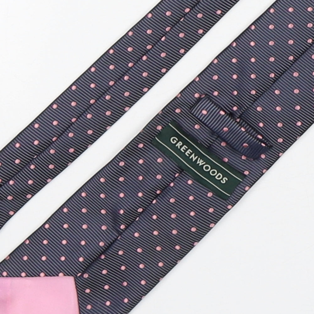 Mens Greenwoods Multicoloured Polka Dot  Pointed Tie