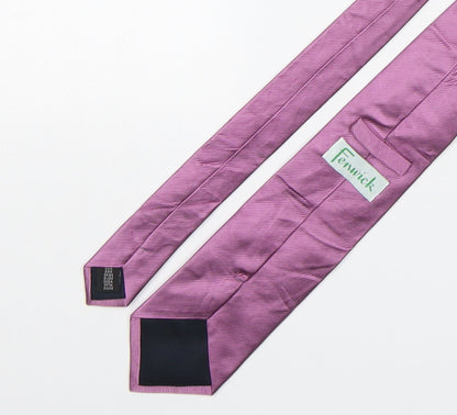 Back view of Fenwick men’s purple silk pointed tie one size