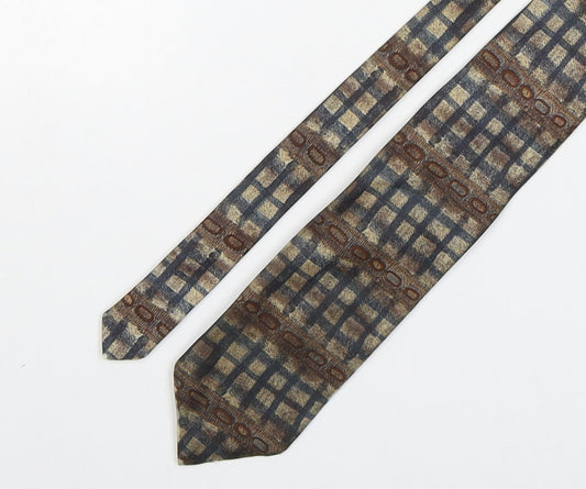 Marks and Spencer Mens Multicoloured Geometric Silk Pointed Tie One Size