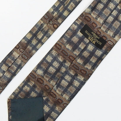 Marks and Spencer Mens Multicoloured Geometric Silk Pointed Tie One Size