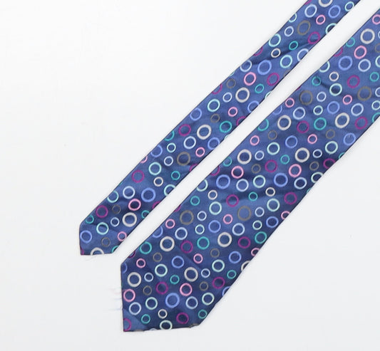 Marks and Spencer Mens Multicoloured Polka Dot Silk Pointed Tie One Size