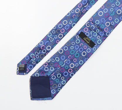 Marks and Spencer Mens Multicoloured Polka Dot Silk Pointed Tie One Size