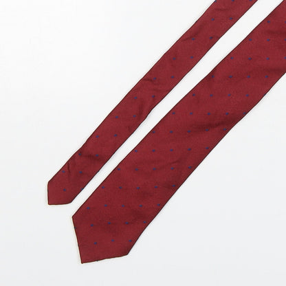 Hammond & CO Mens Red Polka Dot Silk Pointed Tie One Size