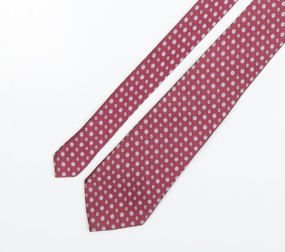 Cafe Cotton  Mens Multicoloured Polka Dot Silk Pointed Tie One Size