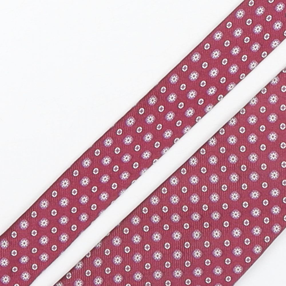 Cafe Cotton  Mens Multicoloured Polka Dot Silk Pointed Tie One Size
