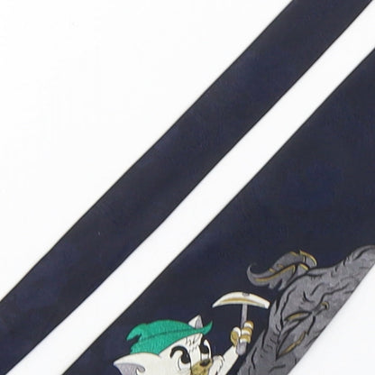 Lorenzo Medici Mens Blue Floral Silk Pointed Tie One Size