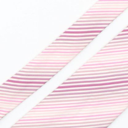 Racing Green Mens Pink Striped Silk Pointed Tie One Size