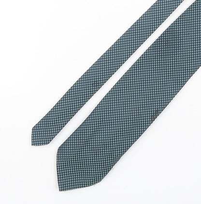 Marks and Spencer Mens Green Geometric Polyester Pointed Tie One Size