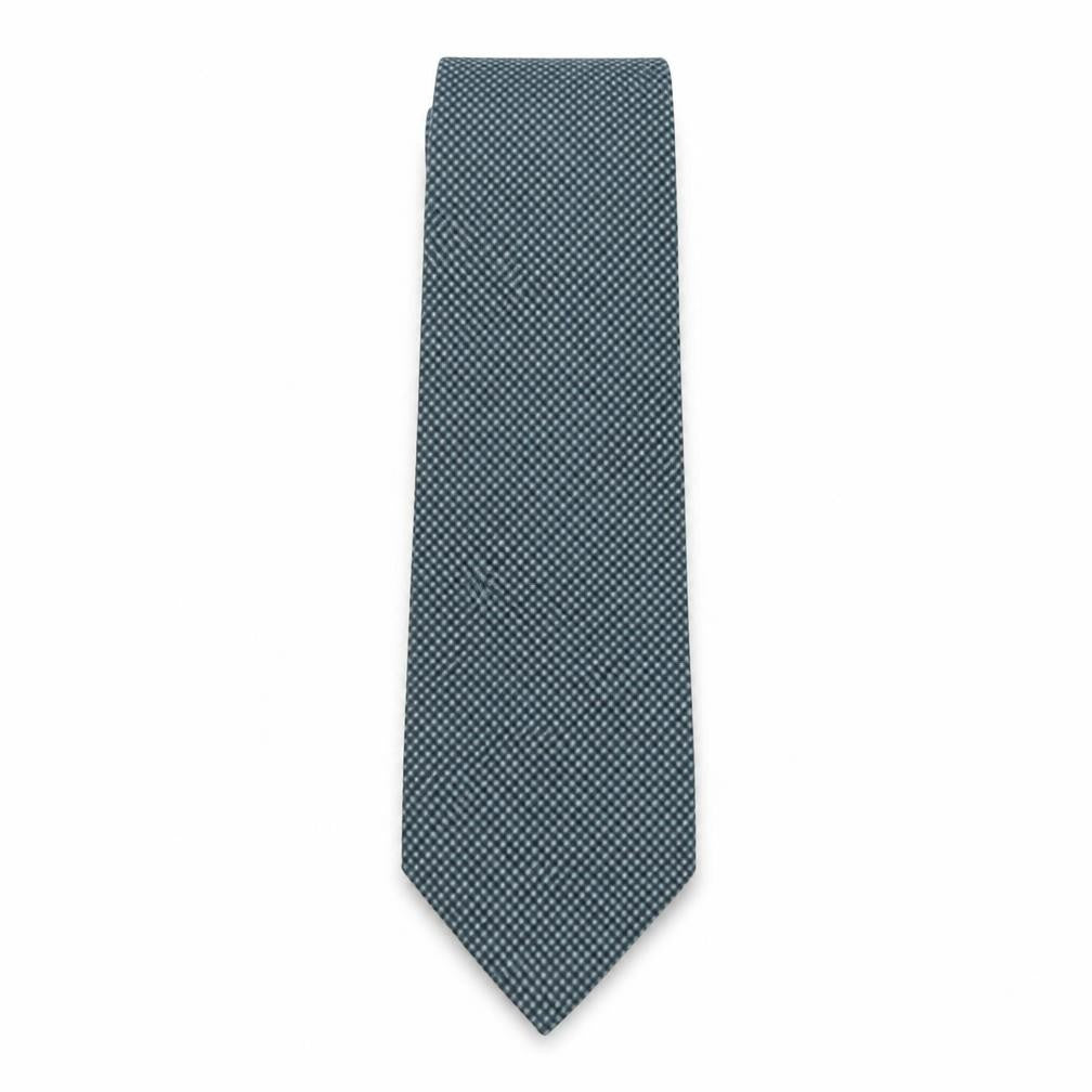 Mens Marks and Spencer Green Geometric  Pointed Tie