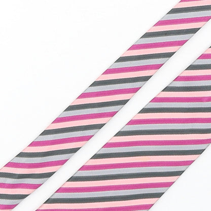 Marks and Spencer Mens Multicoloured Striped Silk Pointed Tie One Size