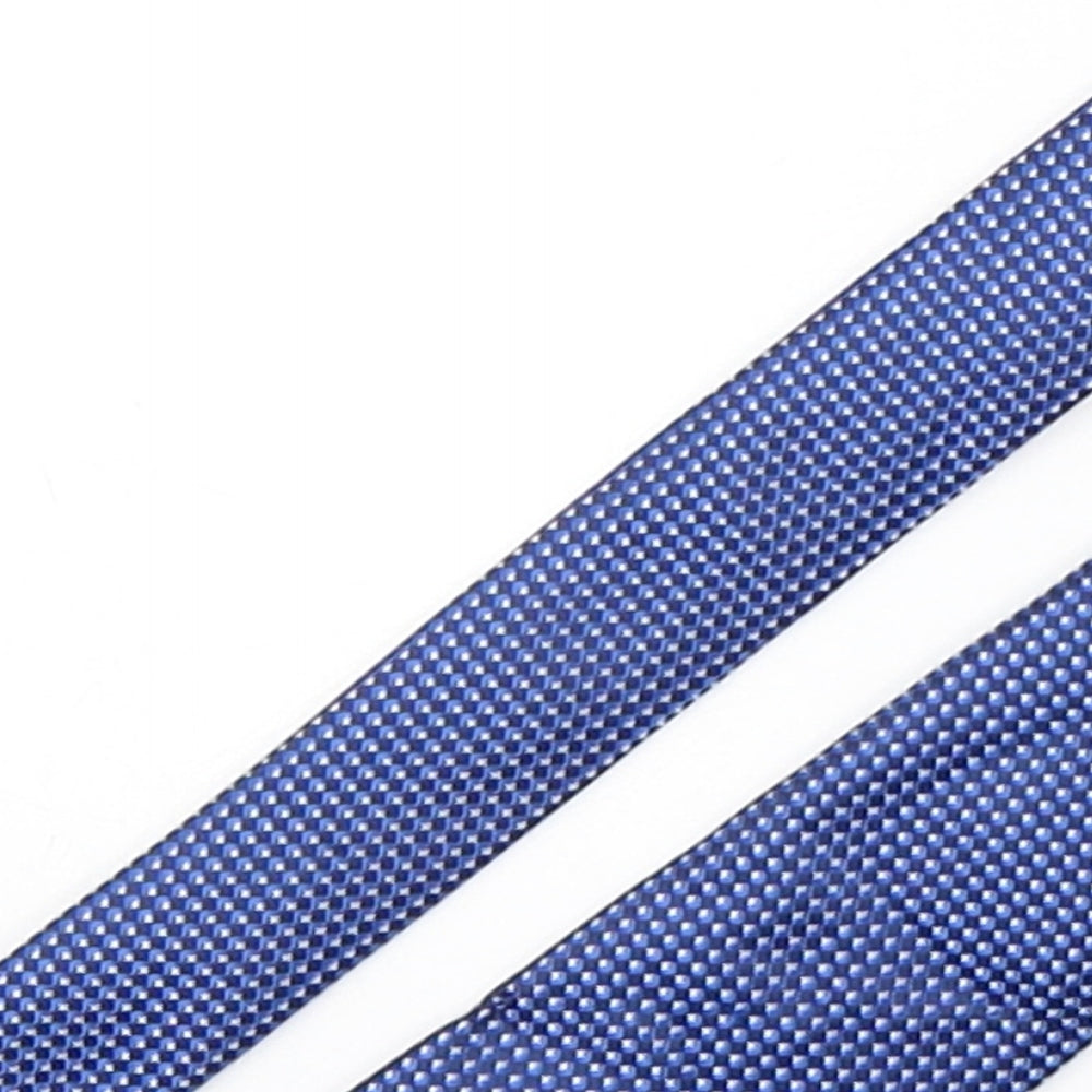 NEXT Mens Blue Geometric Polyester Pointed Tie One Size