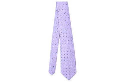 Mens Van Hausen Purple Polka Dot  Pointed Tie