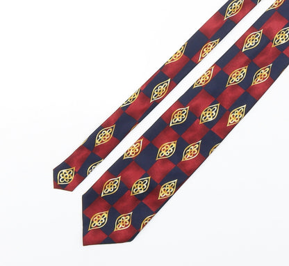 Marks and Spencer Mens Multicoloured Plaids & Checks Silk Pointed Tie One Size