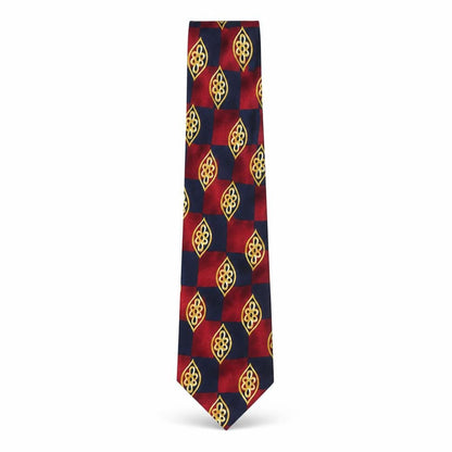 Front view of Marks & Spencer men’s multicoloured plaids & checks silk pointed tie one size