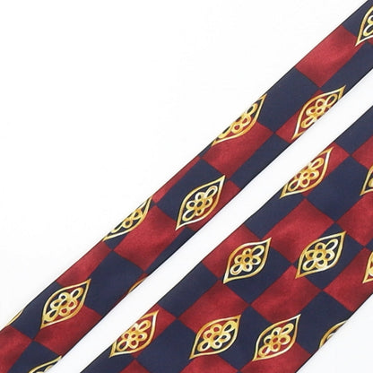 Marks and Spencer Mens Multicoloured Plaids & Checks Silk Pointed Tie One Size