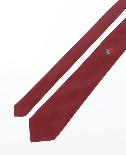 Additional front view of Bonmarché men’s red floral polyester pointed tie one size