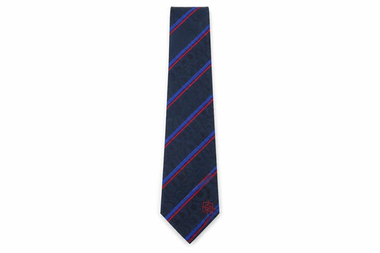 Front view of Tie Rack men’s multicoloured geometric silk pointed tie one size