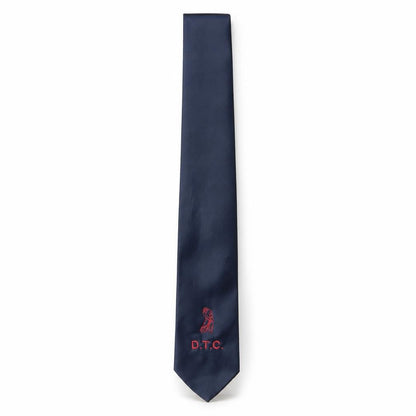 Front view of Gold Bear men’s blue polyester pointed tie one size