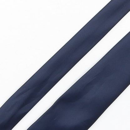 Close-up detail of Gold Bear men’s blue polyester pointed tie one size