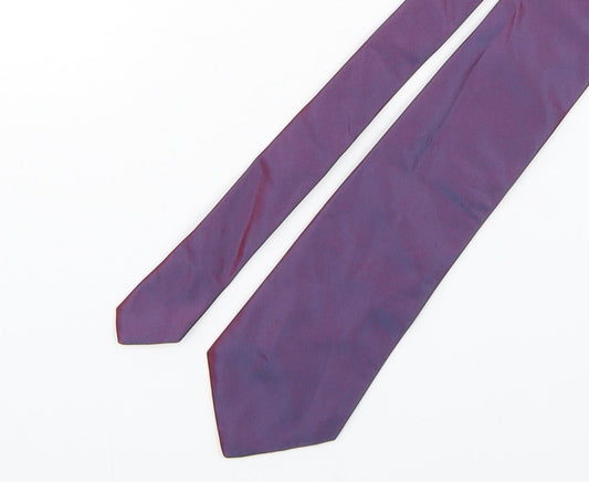 Linea Mens Purple  Silk Pointed Tie One Size