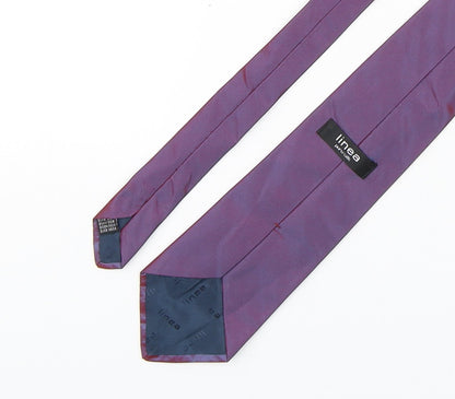 Linea Mens Purple  Silk Pointed Tie One Size