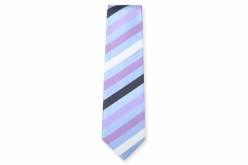 Mens Milan Collection Multicoloured Striped  Pointed Tie