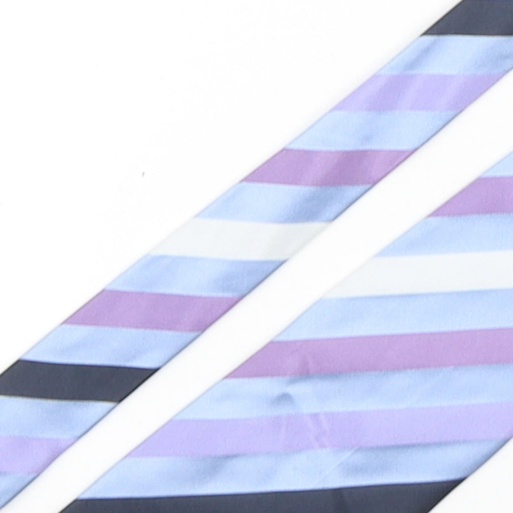 Milan Collection Mens Multicoloured Striped Silk Pointed Tie One Size