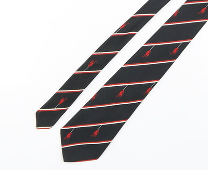 PreWorn  Mens Multicoloured Striped Polyester Pointed Tie One Size